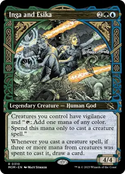 Inga and Esika (Showcase) - Foil NM MTG March of the Machine - Image 1
