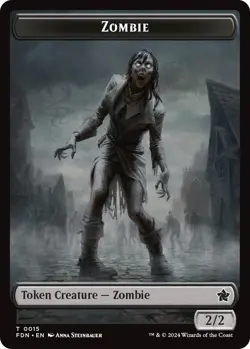 Zombie // Insect Doubled-Sided Token FDN 15 // 21 MTG Foundations Token Norma... - Image 1