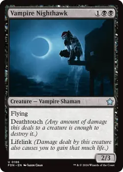 Vampire Nighthawk FDN 186 MTG Foundations Uncommon Foil EN NM - Image 1