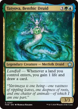 Tatyova, Benthic Druid FDN 247 MTG Foundations Uncommon Foil EN NM - Image 1