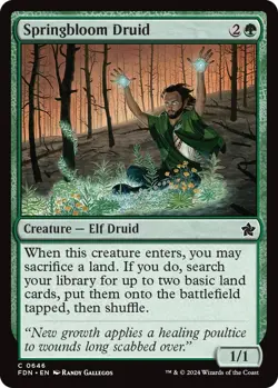 Springbloom Druid FDN 646 MTG Foundations Common Normal EN NM - Image 1