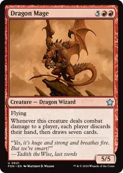 Dragon Mage FDN 621 MTG Foundations Uncommon Normal EN NM - Image 1