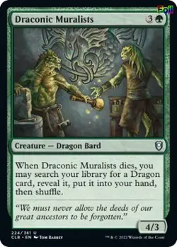 Foil Draconic Muralists - 224 - LP - Commander Legends: Battle for Baldur's Gate - Image 1