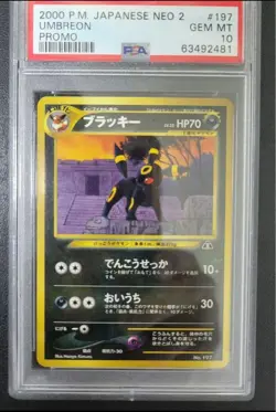 [PSA10] mc12 Pokemon Card Neo Blacky Premium File 2 Psa10 Old Back - Image 1
