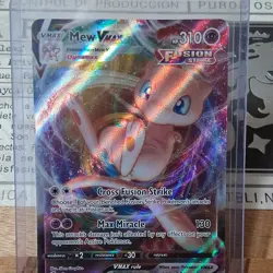 Pokemon Mew VMAX Fusion Strike Ultra Rare Full Art Holo 114/264 HP 310 Vmax - Image 1