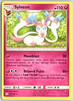 Sylveon Rare SM - Cosmic Eclipse 155/236 NM Pokemon TCG - Image 1