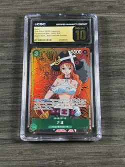 CGC 10 Pristine Nami OP02-036 Alternate Art Parallel One Piece Japanese - Image 1