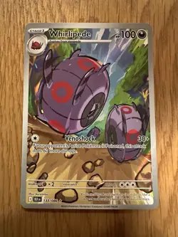 Pokemon TCG Whirlipede 133/086 Black Bolt Illustration Rare Holo Card NM - Image 1