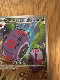 Pokemon TCG Whirlipede 133/086 Black Bolt Illustration Rare Holo Card NM - Image 3