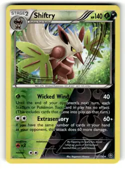 Shiftry 11/114 Rare Steam Siege Reverse Holo Pokemon Lightly Played - Image 1