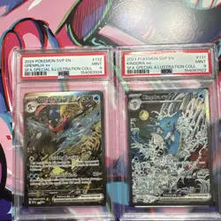 2024 POKEMON SFA BLACK STAR PROMO KINGDRA EX #131 GRENINJA EX #132 PSA 9 set - Image 1