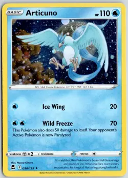 Articuno Holofoil Holo Rare SWSH12: Silver Tempest 036/195 NM Pokemon TCG - Image 1