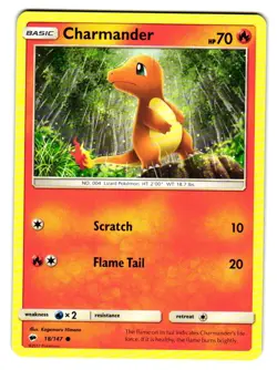 Charmander 18/147 Common Burning Shadows Pokemon Near Mint - Image 1