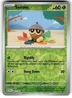 Pokemon TCG Pokemon Seedot 003/162 NM Reverse Holo Common - Image 1