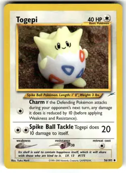 Togepi 56/105 Uncommon Neo Destiny Pokemon Unlimited Near Mint - Image 1