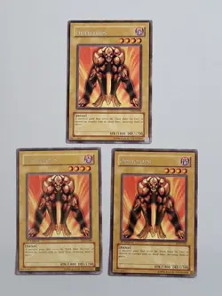 YuGiOh TCG Opticlops 2 x 1st Edition 1 x Unlimited LOD-009 Rare LP - Image 1