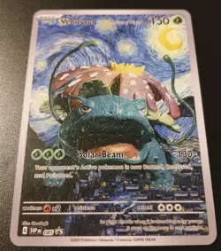 Pokemon Venusaur Starry Night Van Gogh Beautiful Moon ACG Star Trading Card NM - Image 2