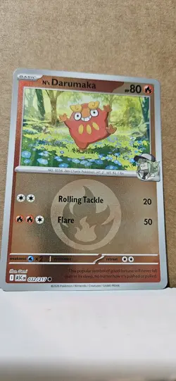 N's Darumaka (Energy Symbol Pattern) ASC 032/217 Pokemon ME: Ascended Heroes ... - Image 1