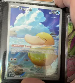 Pokemon TCG Psyduck 226/217 Scarlet & Violet 151 Illustration Rare Holo Full Art - Image 1