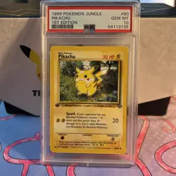1999 Pokemon Pikachu 1st Edition Jungle Card 60/64 PSA 10 Gem Mint - Image 1