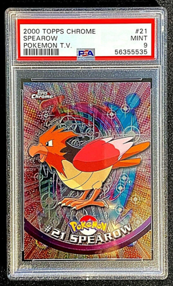 TOPPS CHROME POKEMON #21 SPEAROW 2000 TV PSA 9 MINT G3061 - Image 1