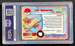 TOPPS CHROME POKEMON #21 SPEAROW 2000 TV PSA 9 MINT G3061 - Image 2
