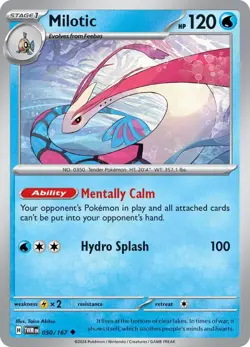 Milotic TWM 050/167 Pokemon SV06: Twilight Masquerade Uncommon Reverse Holofo... - Image 1