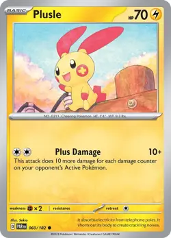 Plusle - 060/182 PAR 060/182 Pokemon SV04: Paradox Rift Common Normal EN NM - Image 1