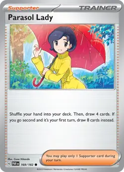 Parasol Lady PAR 169/182 Pokemon SV04: Paradox Rift Common Reverse Holofoil E... - Image 1