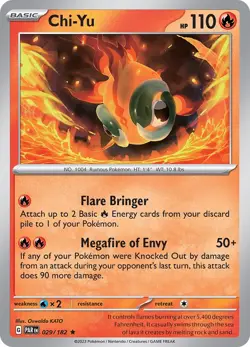 Chi-Yu PAR 029/182 Pokemon SV04: Paradox Rift Rare Reverse Holofoil EN NM - Image 1