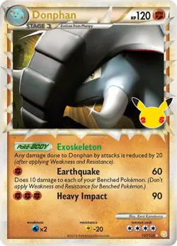 Donphan (Prime) CCC 107/123 Pokemon Celebrations: Classic Collection Classic ... - Image 1