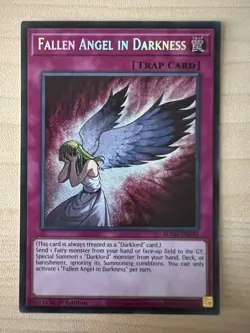 Yugioh Fallen Angel in Darkness BLGG-EN031 Secret Rare 1st Edition Near Mint - Image 1