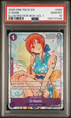 O-Nami Illustration Box Vol.1 One Piece Promos - 062 NM PSA 10 - Image 1