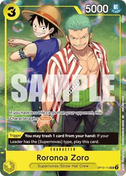 Roronoa Zoro (Learn Together Deck Set - Set Sail Event) OP10-113 One Piece Pr... - Image 1