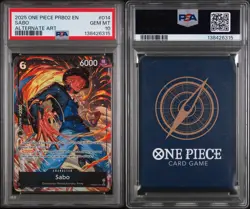 One Piece *ENGLISH* PRB02-014 Sabo Alt Art PSA 10 GEM MT - Image 3