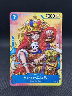 Monkey.D.Luffy (2nd Anniversary Stamped) P-043 One Piece Promo Non Foil NM - Image 1