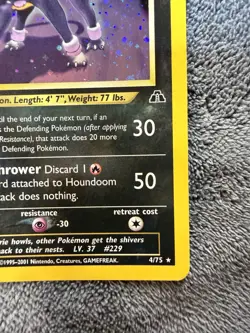 Pokemon TCG Neo Discovery Houndoom 4/75 Holo Rare Unlimited Edition Card - Image 4