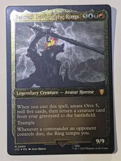 Sauron, Lord of the Rings Thick Stock Lord of the Rings Foil Etched - MTG MYTHIC - Image 1