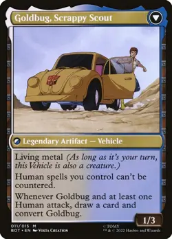 NM - Foil - Goldbug, Humanity's Ally - 11 - Universes Beyond: Transformers - Image 2