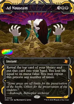 Foil Ad Nauseam - 25 - NM - Secrets of Strixhaven: Mystical Archive - Image 1