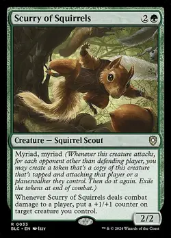 Magic The Gathering MTG SCURRY OF SQUIRRELS Bloomburrow NM Near Mint - Image 1