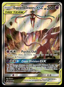 Espeon & Deoxys GX SM240 Holo Promo SM Promos Pokemon Near Mint - Image 1