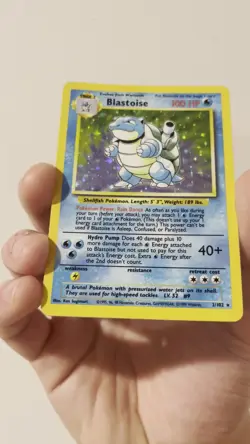 Blastoise Base Set Holo 2/102: Pokemon TCG- Lightly Played (LP) Vintage WOTC - Image 2