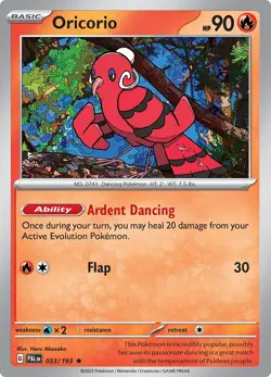 Oricorio PAL 033/193 Pokemon SV02: Paldea Evolved Rare Holofoil EN NM - Image 1