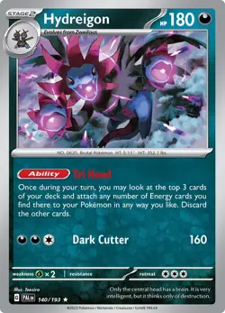 Hydreigon PAL 140/193 Pokemon SV02: Paldea Evolved Rare Holofoil EN NM - Image 1
