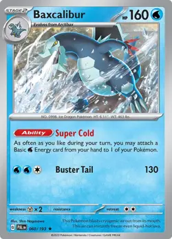 Baxcalibur - 060/193 PAL 060/193 Pokemon SV02: Paldea Evolved Rare Holofoil E... - Image 1