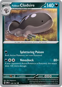 Paldean Clodsire - 129/197 OBF 129/197 Pokemon SV03: Obsidian Flames Uncommon... - Image 1