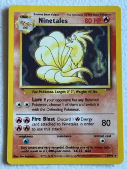Ninetales 12/102 Holo Holo Rare Base Set Unlimited - Image 1
