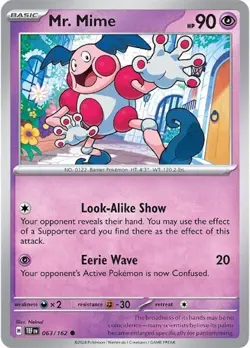 Mr. Mime TEF 063/162 Pokemon SV05: Temporal Forces Common Normal EN NM - Image 1