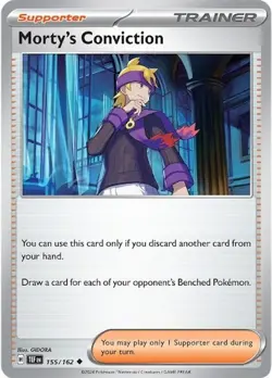 Morty's Conviction - 155/162 TEF 155/162 Pokemon SV05: Temporal Forces Uncomm... - Image 1